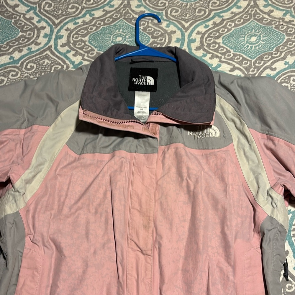 Large North Face pink/gray